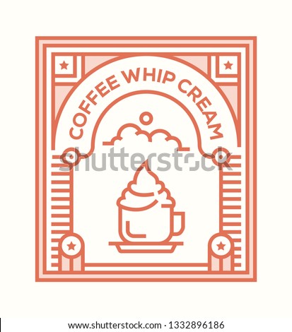 COFFEE WHIP CREAM ICON CONCEPT