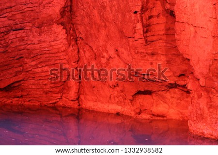 Underground Proval Lake with hydrogen sulfide water inside of Mashuk Mountain in Pyatigorsk, Stavropolsky Kray, Russia