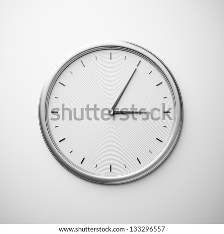 white wall clock Royalty-Free Stock Photo #133296557