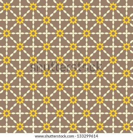 Seamless vector flower pattern background