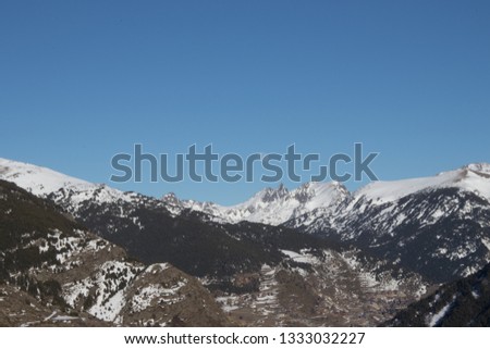 Snow mountain in Andorra
