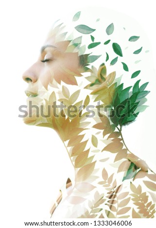 Paintography. The feminine beauty in its natural perfect form Royalty-Free Stock Photo #1333046006