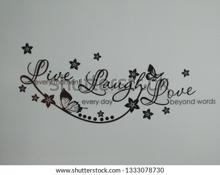 Live Laugh Love Wall sticker Royalty-Free Stock Photo #1333078730