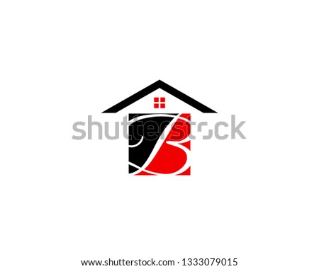 Initial Letter B House Real Estate Logo Design