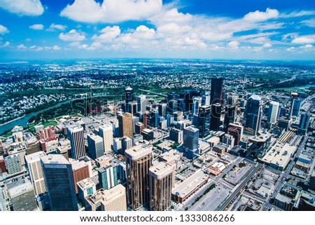 Aerial image of Calgary, Alberta, Canada