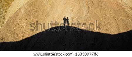 shadow/Silhouette of Couple in death valley
