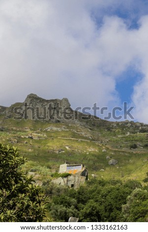 Italian mountains and hills in the city of Ischia