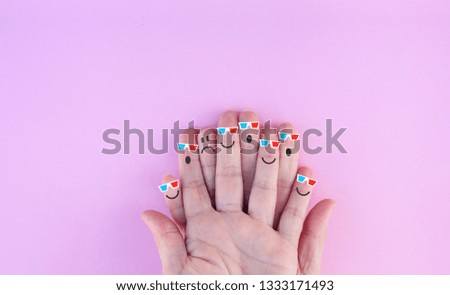 Female hand with 3d glasses. Watching movie concept