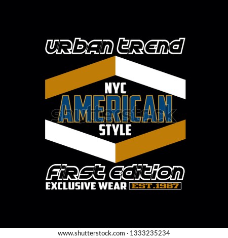 urban trend american style tee element graphic t shirt print vector illustration design