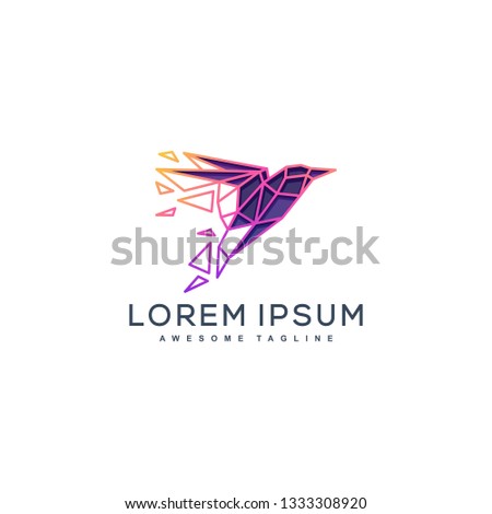 Bird Line color Concept illustration vector Design template. Suitable for Creative Industry, Multimedia, entertainment, Educations, Shop, and any related business