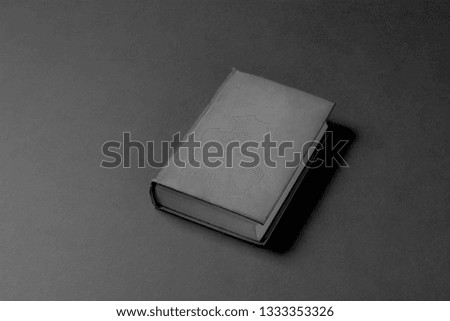 Vintage Book on Paper Background. White and Black Vintage Photo.