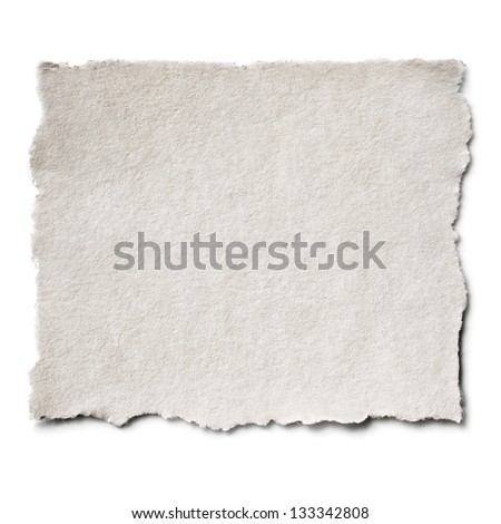 Torn blank paper with copy-space. Royalty-Free Stock Photo #133342808