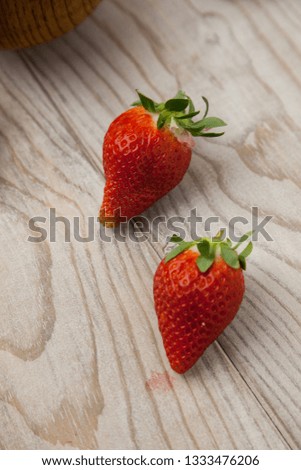 Fresh strawberries on the table