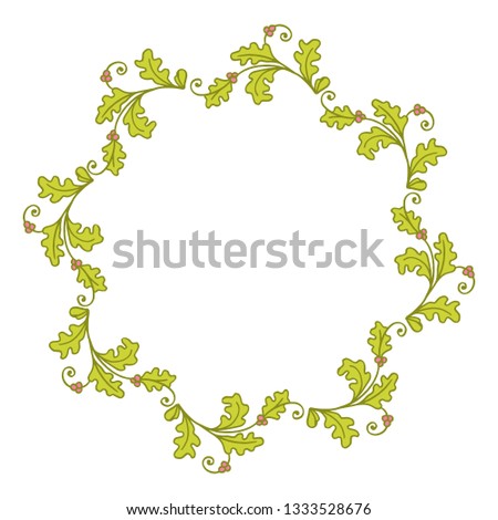 Vector illustration crowd frames flower leaf green bloom hand drawn