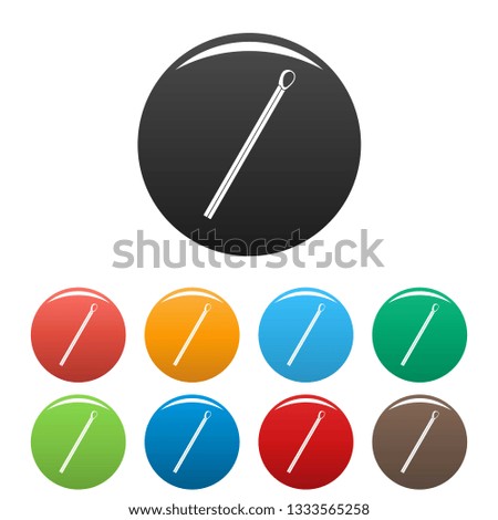 New wood match icons set 9 color isolated on white for any design