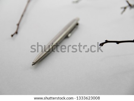 branches on white paper