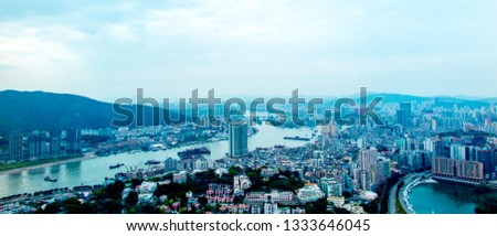Panorama Macau City Skyline View 