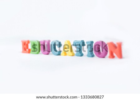 blurred image of the word formation on a light background .photo with copy space
