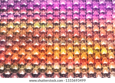 rows of colouful LED light bulbs, abstract background with brilliant illuminated light.