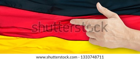 German Flag and Hand