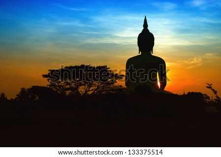 Black buddha silhouette