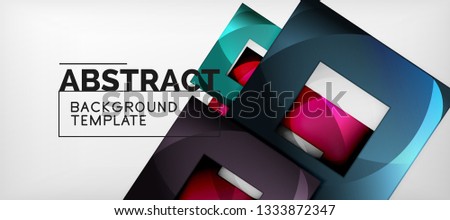 Abstract squares geometric background can be used in cover design, book design, website background. Vector illustration