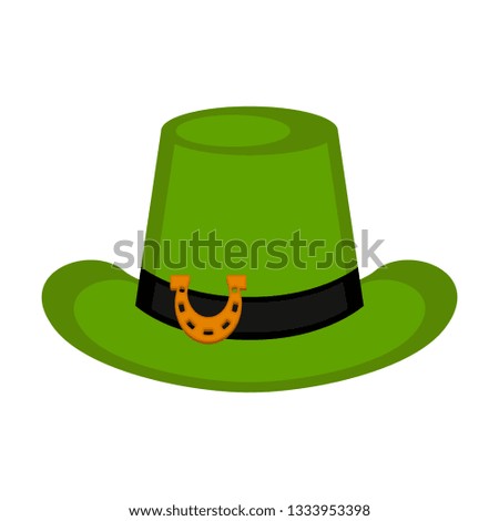 Traditional irish hat icon. Patrick day. Vector illustration design