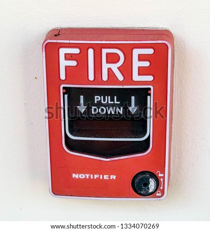 red fire alarm switch