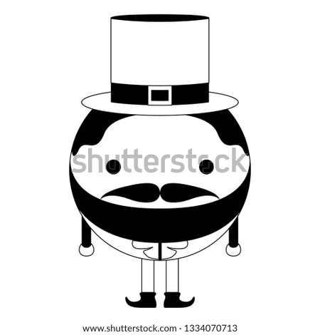Isolated abstract patrick day elf. Vector illustration design