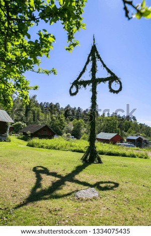 Swedish culture pole in the summer 