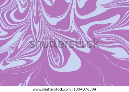 Beautiful purple marble pattern. Art in color. Ebru- Turkish paper. Abstract art wallpaper. Acrylic painting. For trendy background, posters, cards and invitations. Vector.