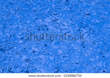 Blue colored land of Sumerians on the territory of burial mounds in Bahrain. Dilmun civilization. Background and Texture. High resolution