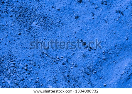 Blue colored land of Sumerians on the territory of burial mounds in Bahrain. Dilmun civilization. Background and Texture. High resolution