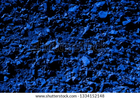 Dark blue land of Sumerians on the territory of burial mounds in Bahrain. Dilmun civilization. Background and Texture. High resolution