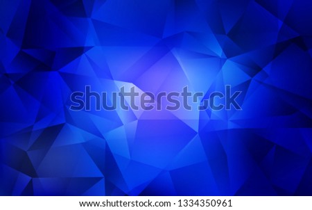 Dark BLUE vector shining triangular background. Glitter abstract illustration with an elegant triangles. Brand new style for your business design.