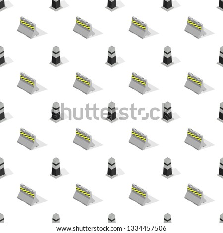 Seamless background from a set of under construction design elements, vector illustration.