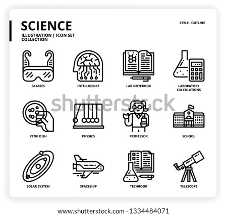 Science icon set