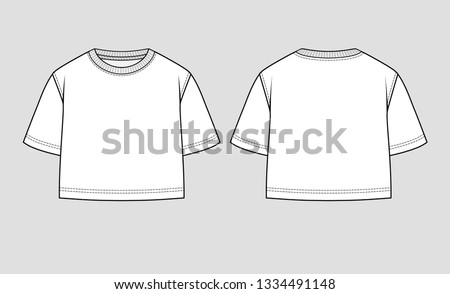 Cropped top. Mockup template. Royalty-Free Stock Photo #1334491148