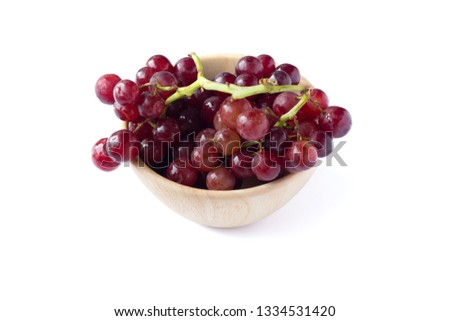 picture of Red grape isolated on the white background