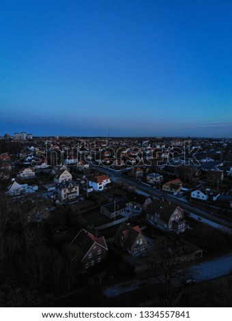 Aerial photo of a suburban area of Helsingborg, Sweden.
