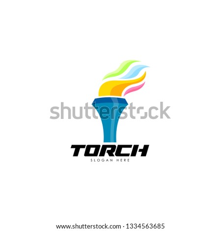 Torch Logo Design Template