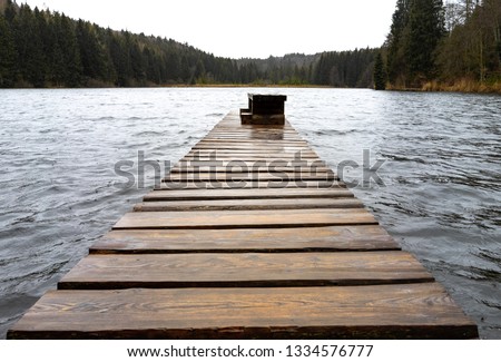 Pier going into a lake
