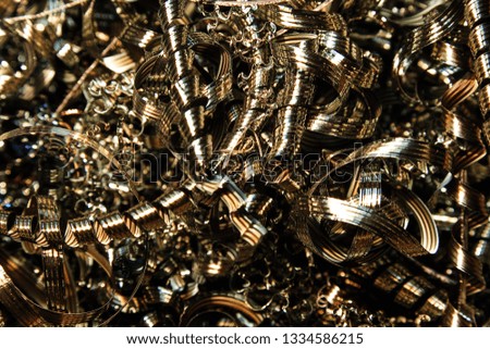 Metal background metal shavings recyclable materials scrap metal waste steel