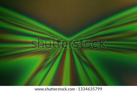 Dark Green vector template with bent lines. A circumflex abstract illustration with gradient. Colorful wave pattern for your design.