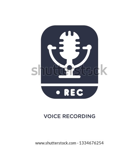 voice recording icon. Simple element illustration from user interface concept. voice recording editable symbol design on white background. Can be use for web and mobile.