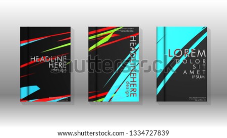 Book Cover colorful geometric backgrounds. Simple form composition. Eps10 vector spray template