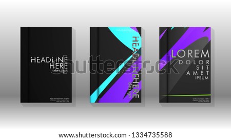 Book Cover colorful geometric backgrounds. Simple form composition. Eps10 vector spray template