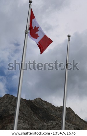 The Canadian Flag, Canada Day 2018 at Waterton