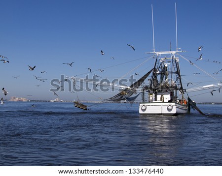 Shrimp Boat in Biloxi Royalty-Free Stock Photo #133476440