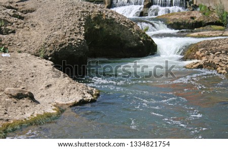 river with water fall